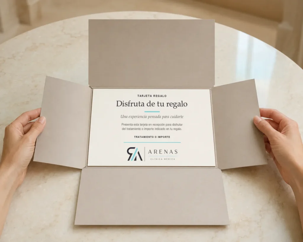 Apertura del sobre de la Tarjeta Regalo de Arenas Clínica Médica